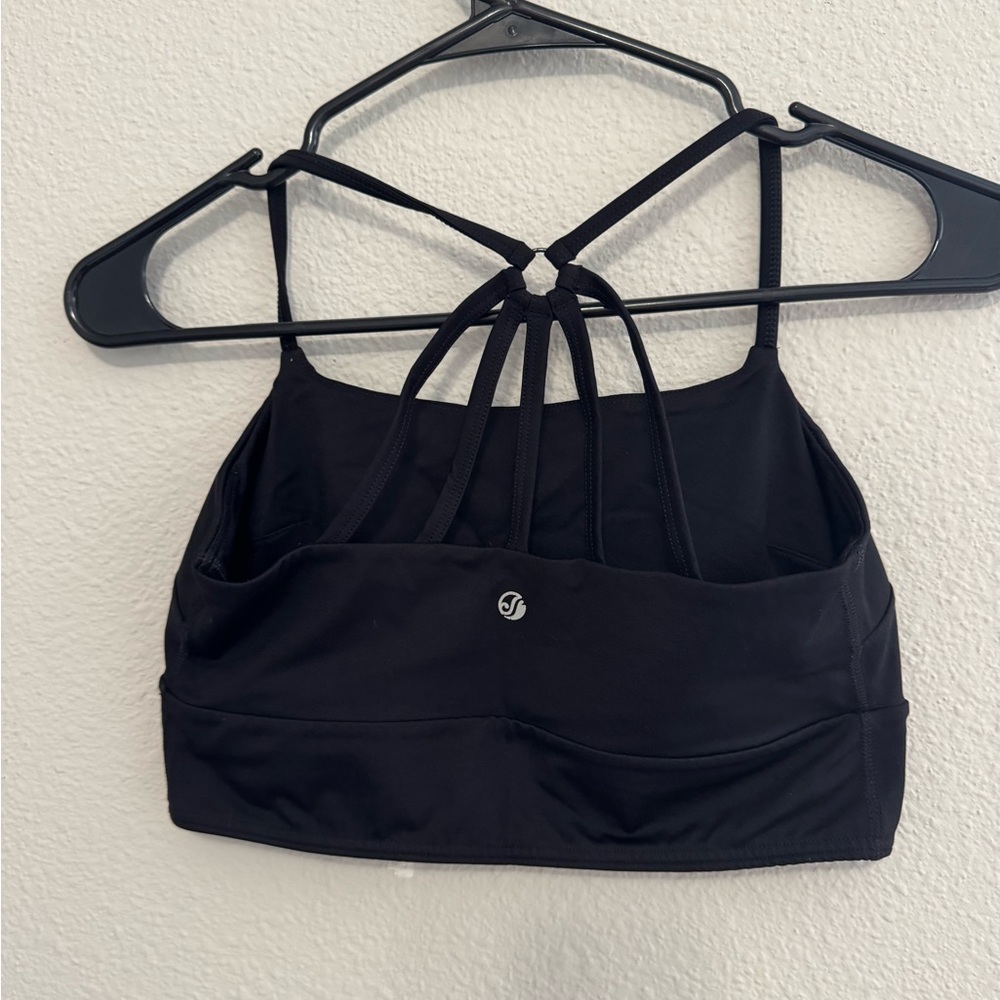 Black Strappy Sports Bra